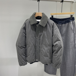 潮流宽松休闲面包服外套 轻量化90白鸭绒立领羽绒服男韩版 冬季 男士