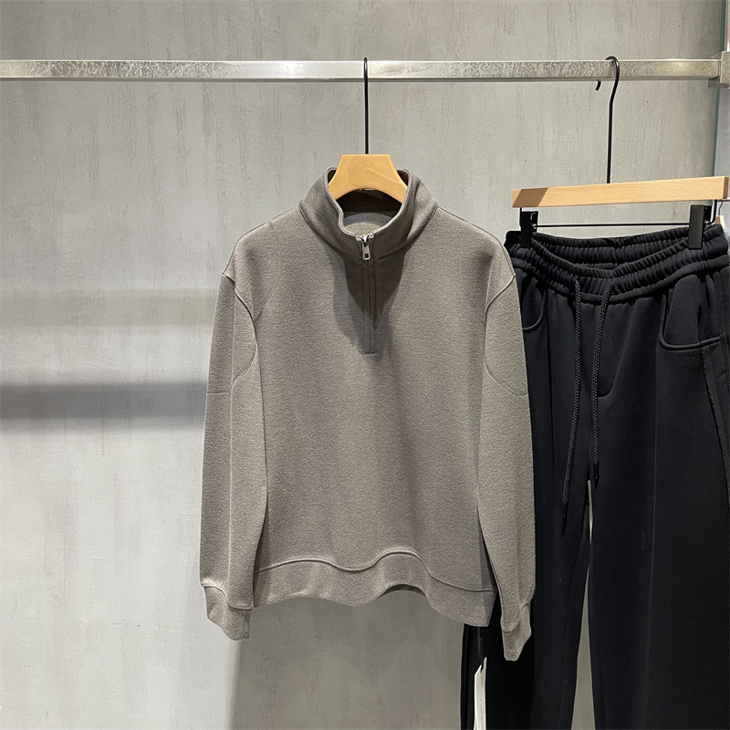 半拉链立领卫衣男宽松百搭保暖