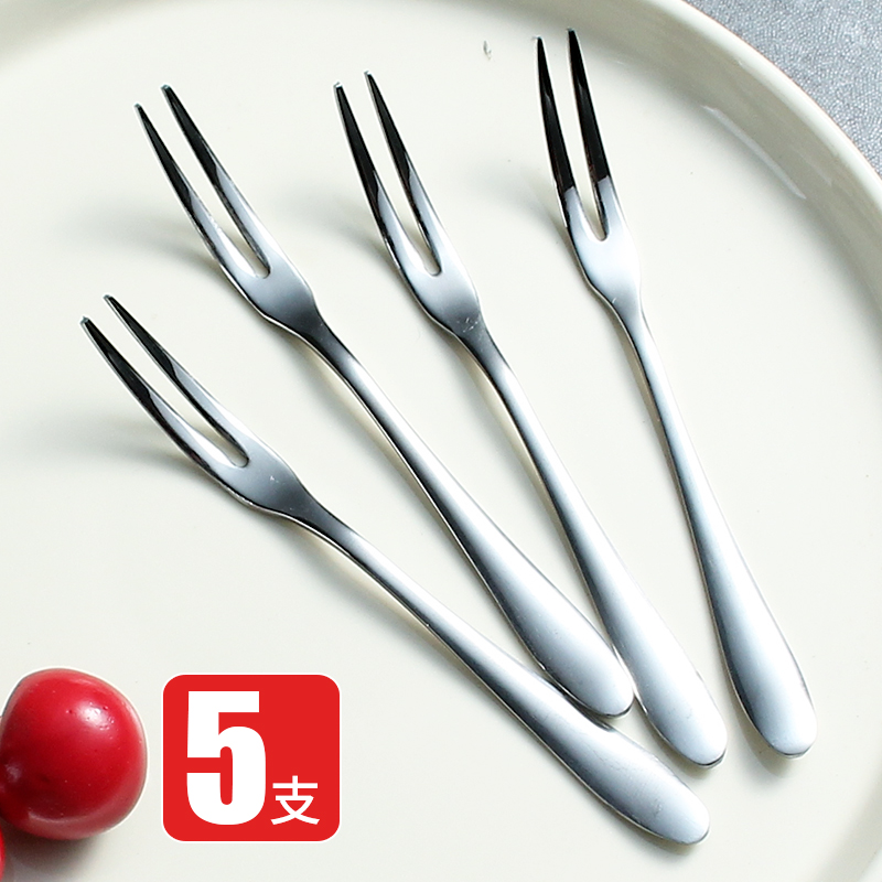 5支欧式精致小叉子蛋糕叉果叉