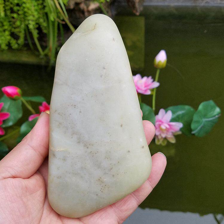 和田玉原石毛料籽料真皮青花原石练手料重959克长11CM送证书