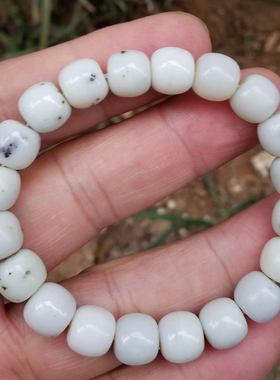 带水草A货新疆和田玉原石手链串