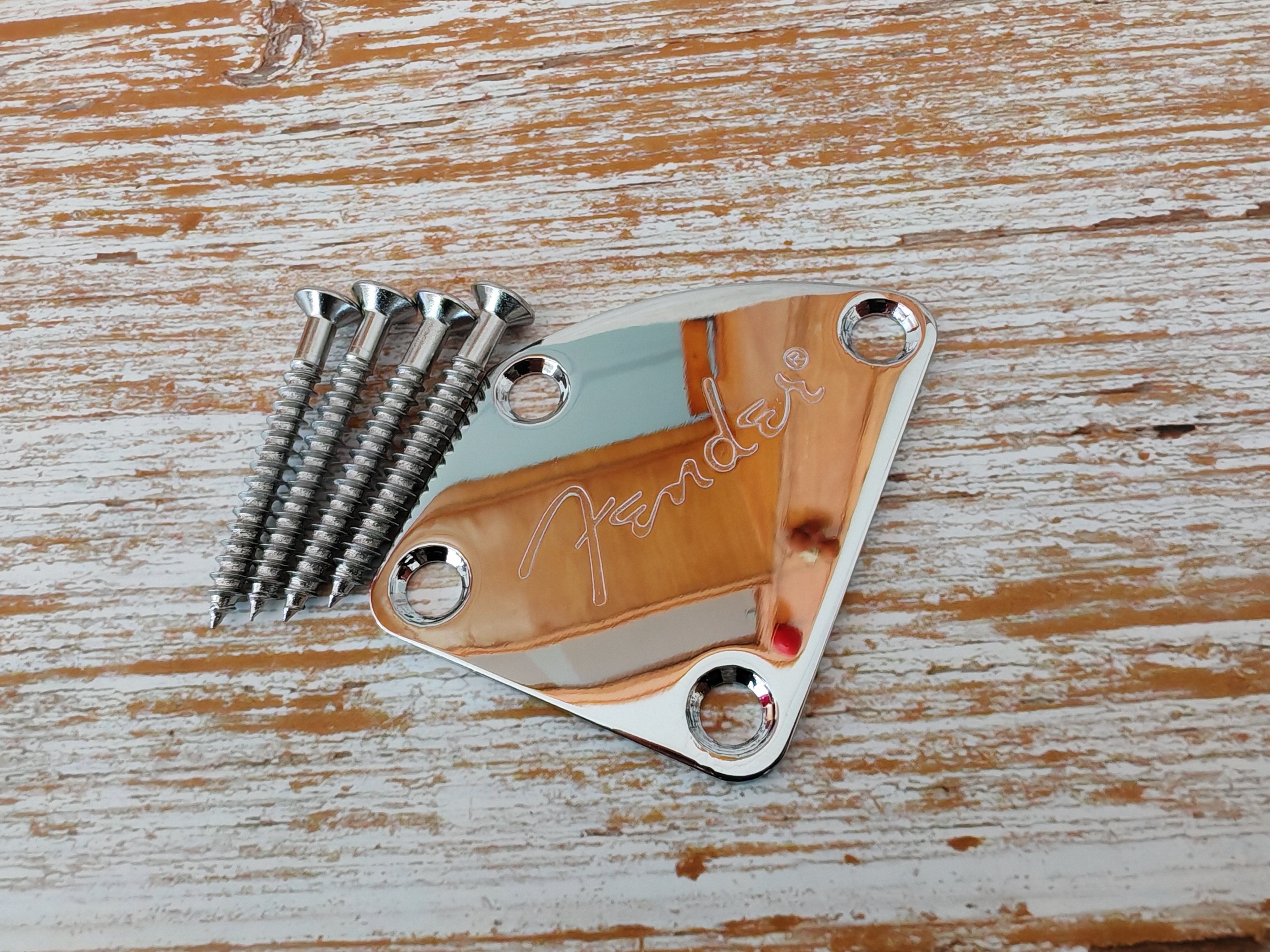 缺角款式电吉他加强板 刀形电贝司补强板琴颈琴体连接板钢板银色