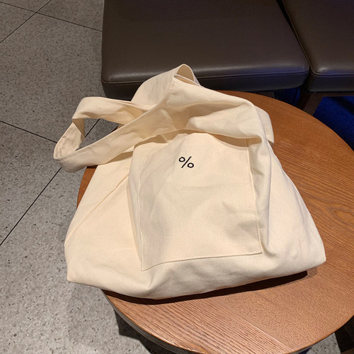 原创设计风学生百搭小刺绣帆布包
