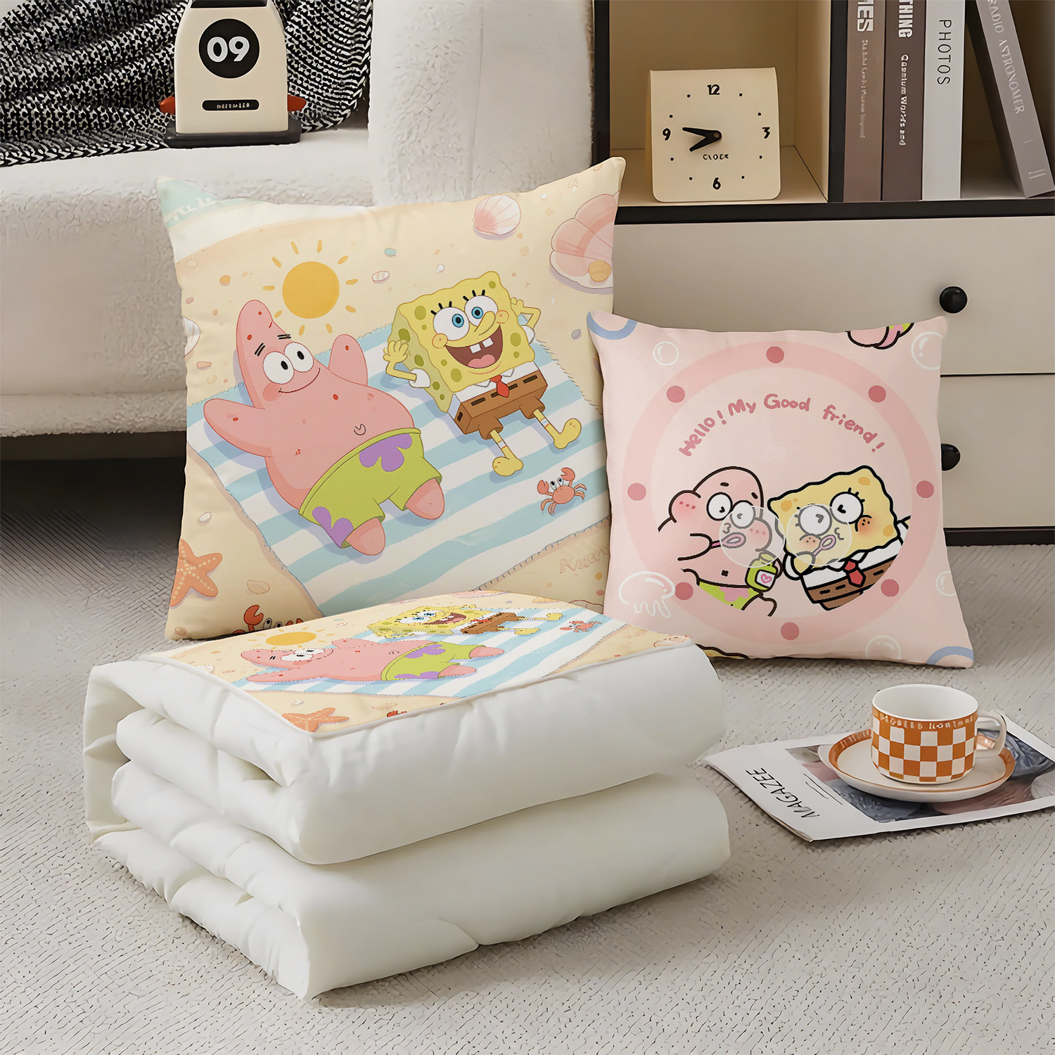 派大星抱枕超软两用多功能空调被办公抱枕被子二合一被子卡通可爱,居家布艺,抱枕被,淘宝优惠券,粉丝福利购,淘宝优惠卷