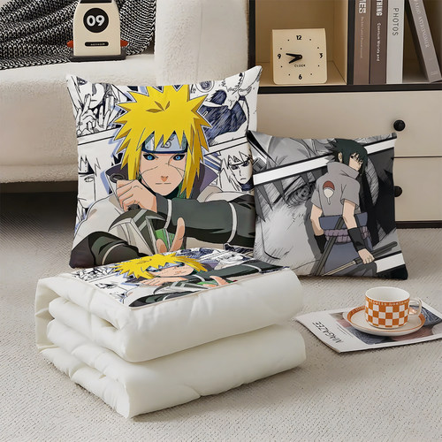 火影忍者抱枕超软两用多功能空调被办公抱枕被子二合一被子动漫