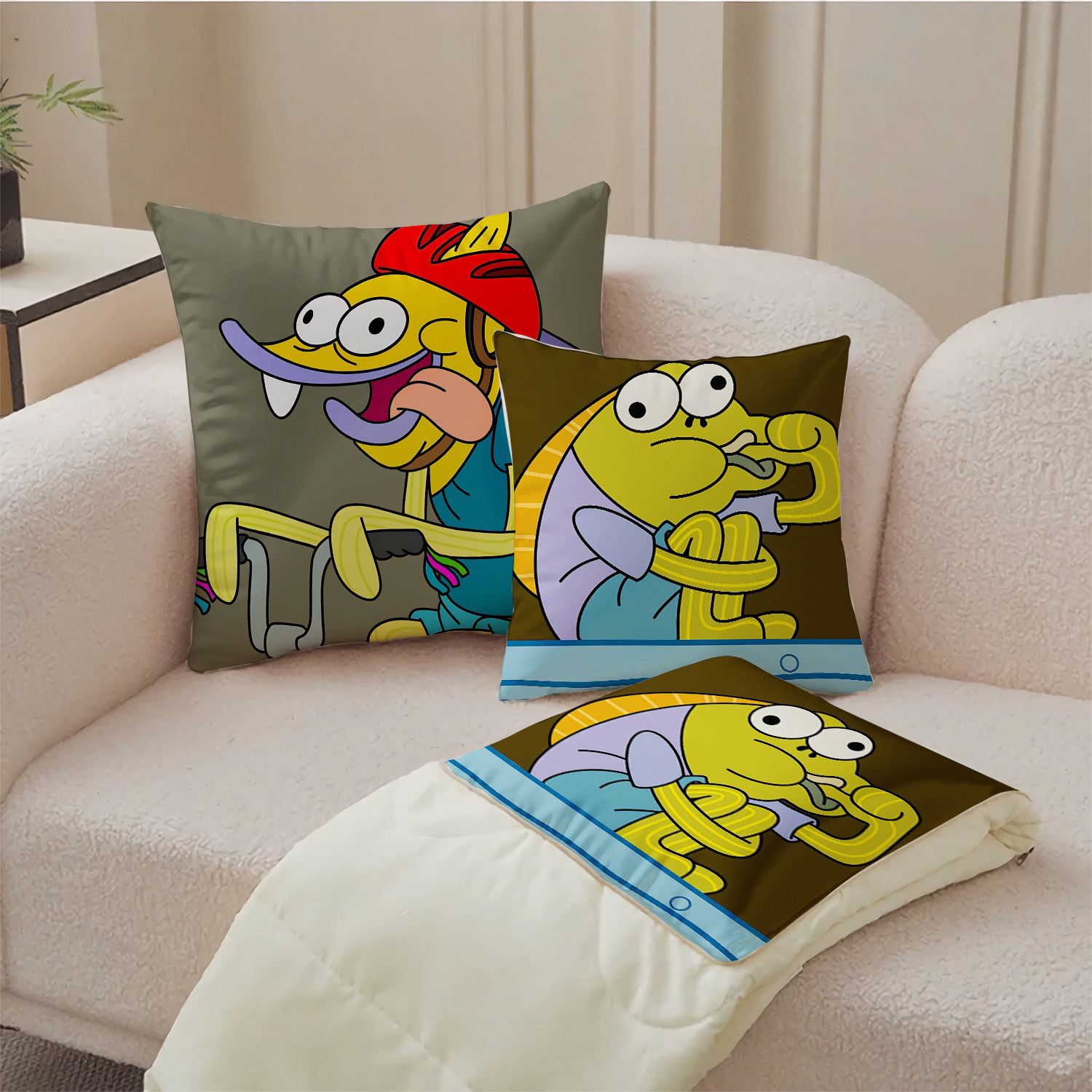 比奇堡小丑鱼抱枕超软两用多功能空调被办公抱枕被子二合一被子,居家布艺,抱枕被,淘宝优惠券,粉丝福利购,淘宝优惠卷