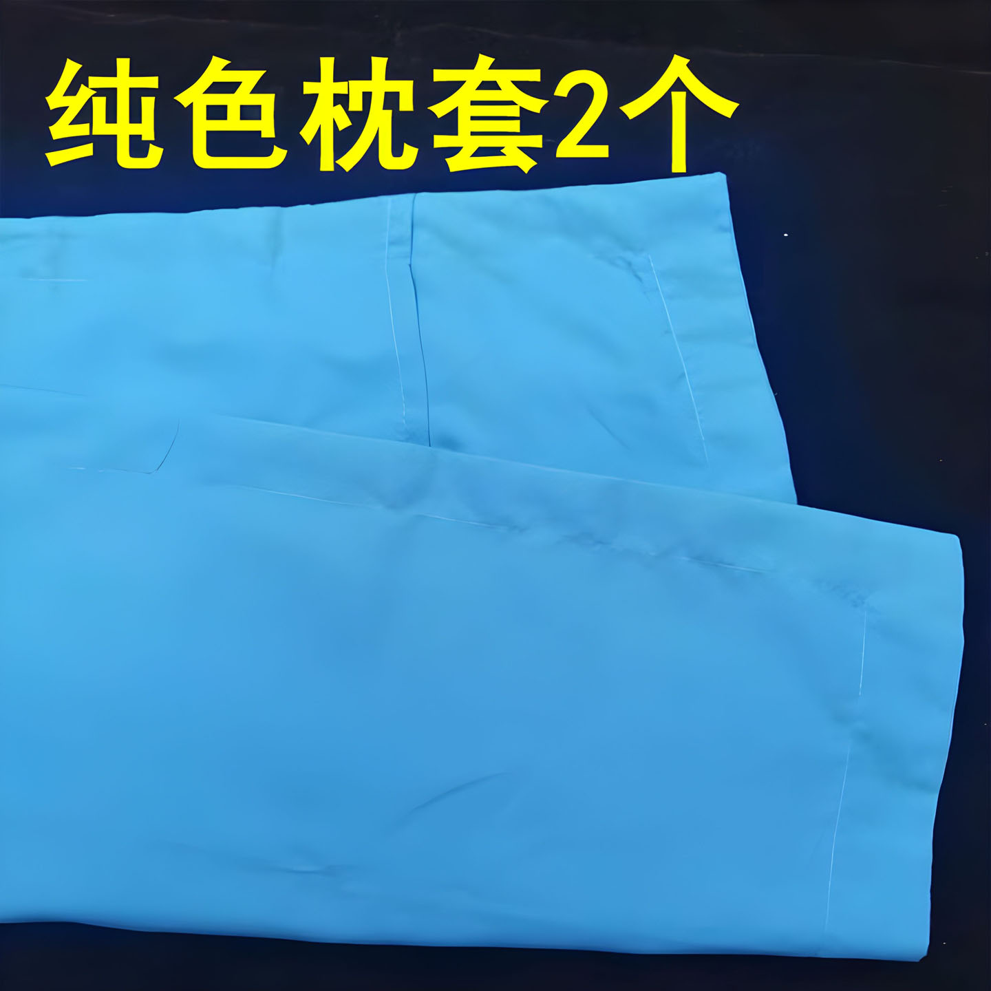 纯色枕套一对装成人枕头套单人