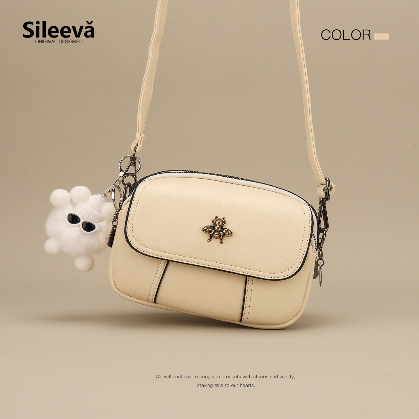 Sileevǎ个性百搭可爱2026新款慵懒超火单肩斜挎女式学生小包包袋