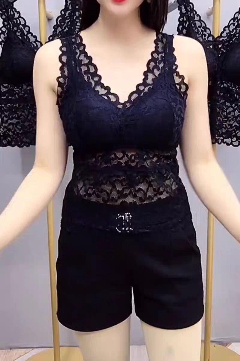 2026带胸垫背心女夏内衣外穿大码蕾丝吊带美背内搭打底衫抹胸上衣