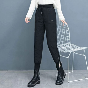 新款 加厚保暖东北防寒束脚女士棉裤 裤 冬季 女外穿高腰2025新款 时尚