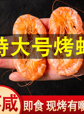 山东滨州无棣渤海湾烤虾大号中号小号休闲零食袋装盐田烤对虾干虾