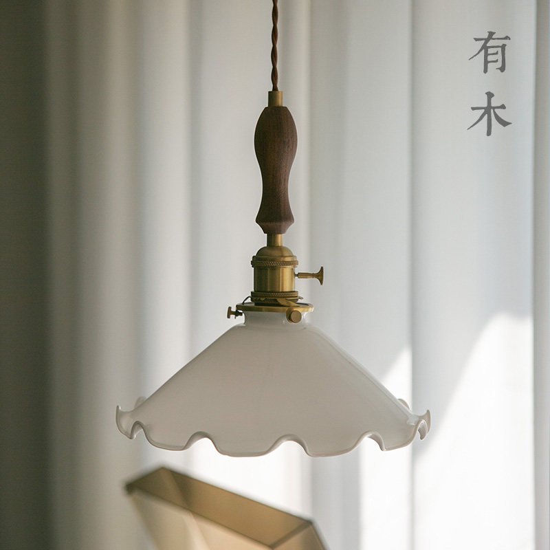 有木云裳吊灯卧室床头灯餐厅沙发玄关日式实木复古法式中古风,家装灯饰光源,床头/玄关/吧台/过道吊灯,淘宝优惠券,粉丝福利购,淘宝优惠卷