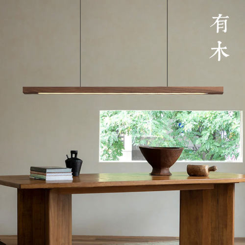 有木日式黑胡桃木餐厅吊灯