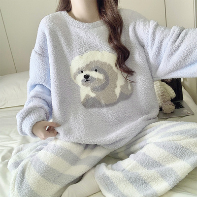 睡衣女冬季甜美卡通可爱加绒加厚