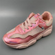 运动鞋 工厂库存39粉色镭射网面拼接休闲鞋 女厚底透气轻便百搭时尚