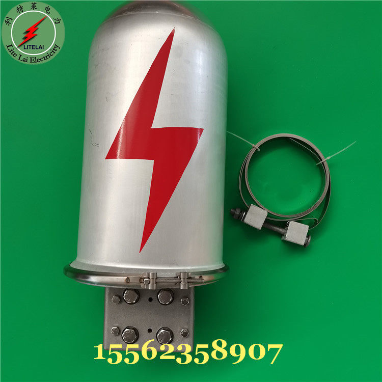 ADSS/OPGW光缆铝合金接头盒 电线杆帽式炮弹型接续盒一进一出24芯