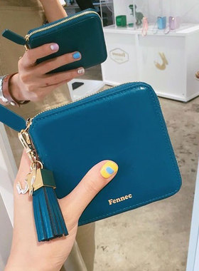 钱包女短款真皮2024新款韩国Fennec卡包ins风小众设计感小零钱包
