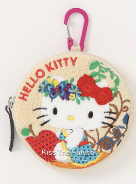 日本三丽鸥限定HelloKitty布丁狗库洛米刺绣零钱包收纳包挂饰小包