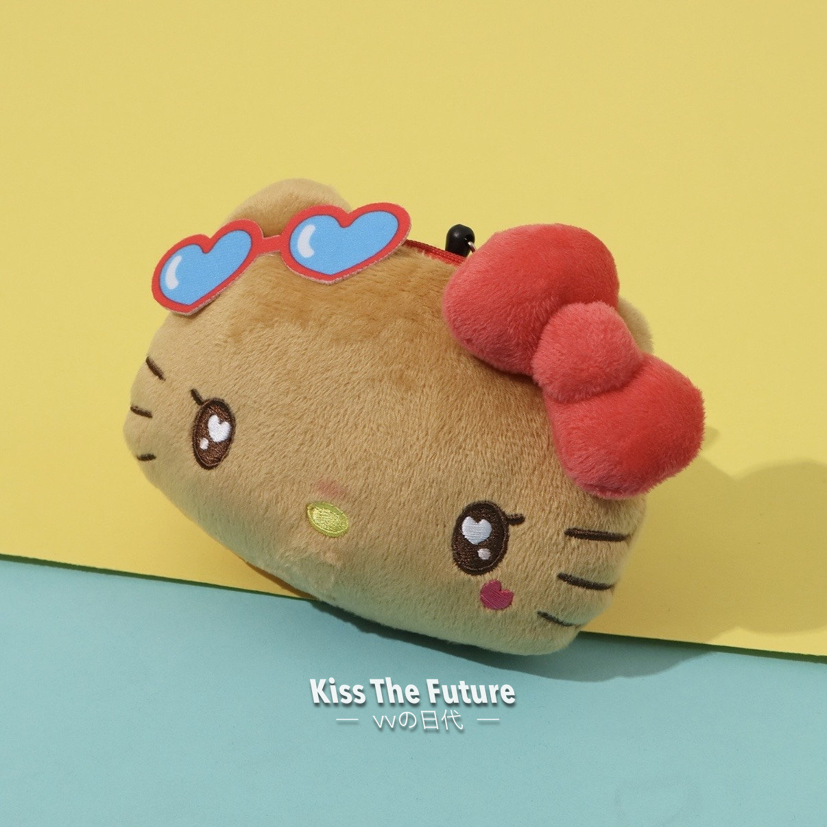 日本Sanrio/三丽鸥纯黑kitty黑皮毛绒挂件小包美乐蒂库洛米挂饰