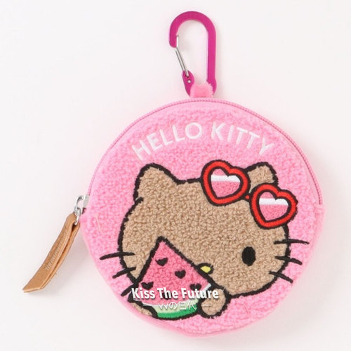 Sanrio/三丽鸥kitty美乐蒂库洛米布丁狗毛线圈刺绣收纳包挂饰