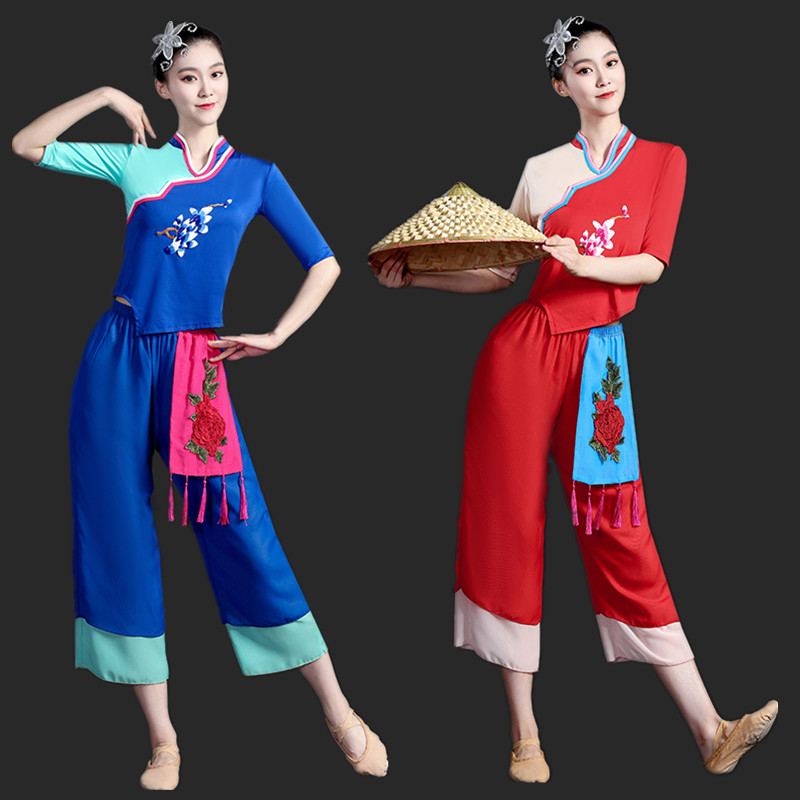 春英好收成秧歌舞蹈演出服装女古典舞民族风春秋季团体广场舞衣服