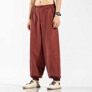 风裤子复古盘扣汉服长裤宽松垂感阔腿灯笼裤A321-1-K916-P70图片