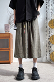 新中式夏季宽松直筒垂感七分阔腿风亚麻男裤A321-1-K937-P60，男装休闲裤，电商A321-1（原钱塘6020）