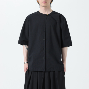 风复古短袖衬衫夏季薄款袖中式衬衣宽松唐装A321-1-C659-P65图片