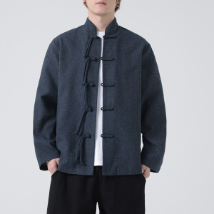 唐装春夏风古风棉麻汉服盘扣亚麻长袖衬衫A321-1-C633-P75