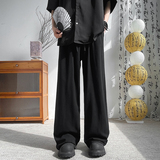 秋季新中式垂感长裤宽松阔腿风亚麻拖地裤A321-1-K938-P70，商品下架区，电商A321-1（原钱塘6020）