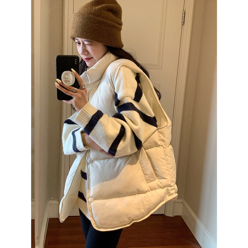 A7seven冬季新款羽绒棉马甲女潮流时尚宽松坎肩背心外穿马夹外套