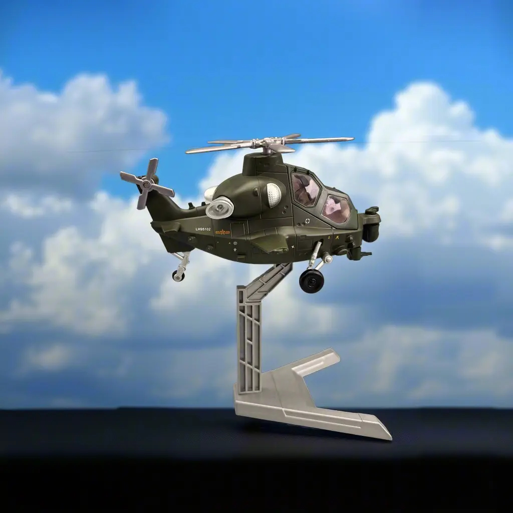 Q版卡通合金武直10直升机模型飞机武直十航模仿真摆件礼品WZ10