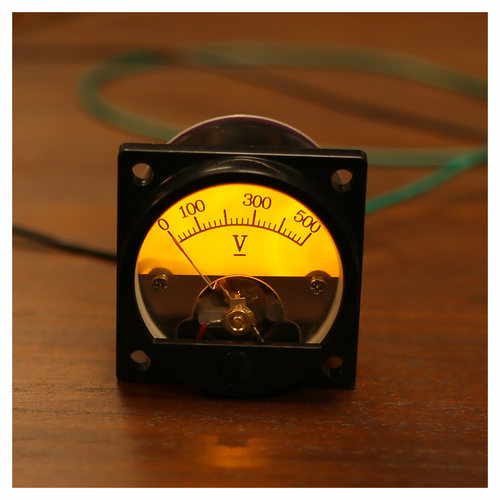 带背光SO45 500V 1200VDC直流电压表头指针式 机械式LED多色夜光