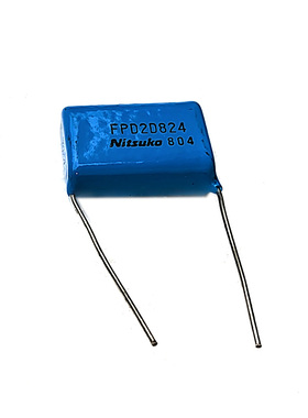 0.82F 200V 2D824日本日通工Nitsuka音频耦合铜脚电容 MKT P=22