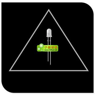 1元 款 10个 指示灯 LED 插入式 热过载3MM蓝F3白发蓝磨砂雾状散光