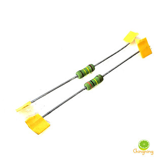 日本光音KOA 470R 300K 1W碳膜暖声电阻5%音响发烧 铜脚