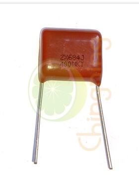 400V684J CBB电容 脚距15mm ZX684J MKT 680nF  棕色