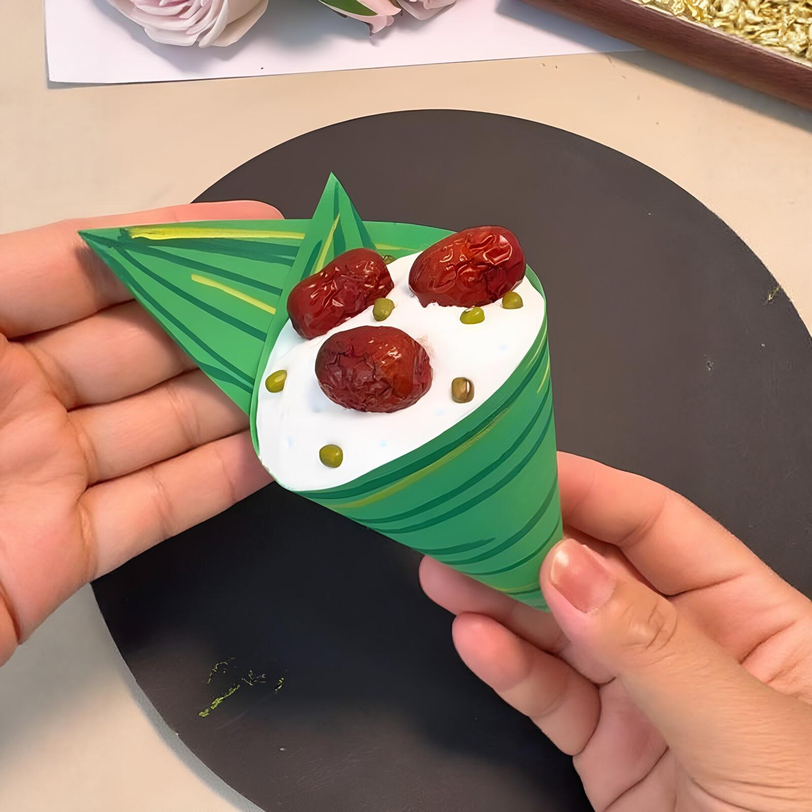 立体红枣粽子端午节手工d