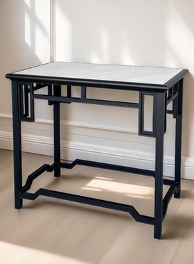 天和伟铝合金大回纹花几黑色盆景架花架室内家具室外阳台新中式