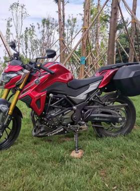 适用于豪爵DR300改装竞技保险杠后货架三箱尾箱支架摩托改装配件