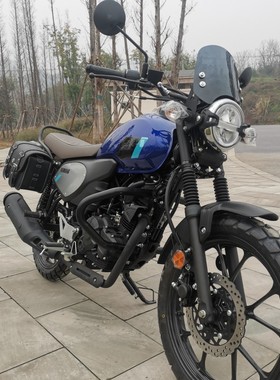 雅马哈复古GT150保险杠防摔护杠JYM150-8A后货架边包支架改装配件