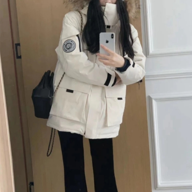 大码新款冬季毛领外套女棉服爆款