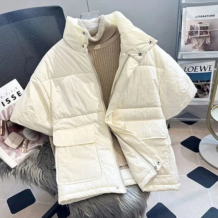 大码棉服女半袖马甲胖MM300斤