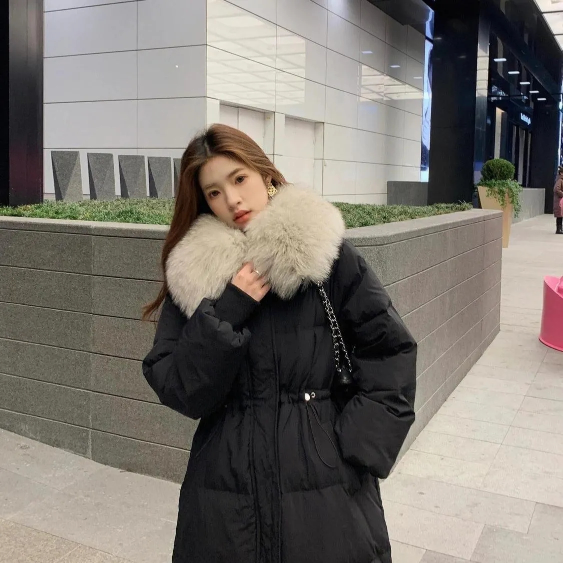 胖妹妹大码气质收腰显瘦棉服