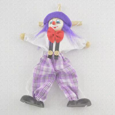 吊線拉線制作提線木偶人偶搖搖木頭人詭異木娃娃小丑木質模型玩具