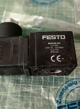 费斯托123062电磁线圈MSN1W-230库存件,实拍