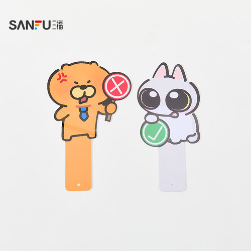 呆猫八条对错棒场景玩具 可爱俏皮创意动漫周边举牌859887