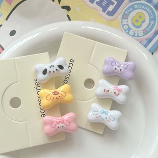 可爱卡通表情骨头发夹小号百搭少女心日系迷你刘海夹趣味儿童发饰