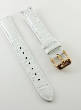 Geya格雅牌正品表带7009L白色红色粉色7009女款真皮手表带