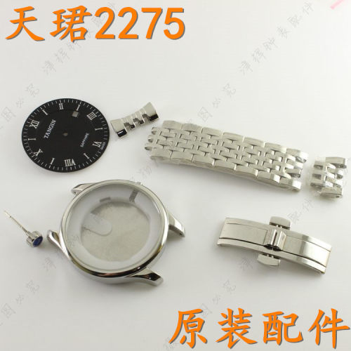 tangin天珺手表带TW2275G男表链表扣玻璃圈口表壳表针把头2275女